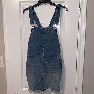 Free People Denim Overall Dress